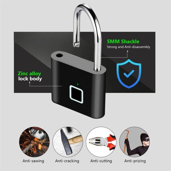Smart Fingerprint Padlock - Image 7