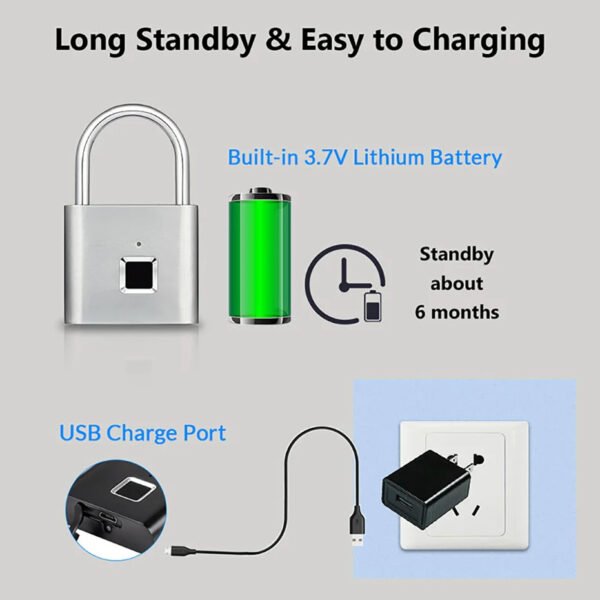Smart Fingerprint Padlock - Image 8