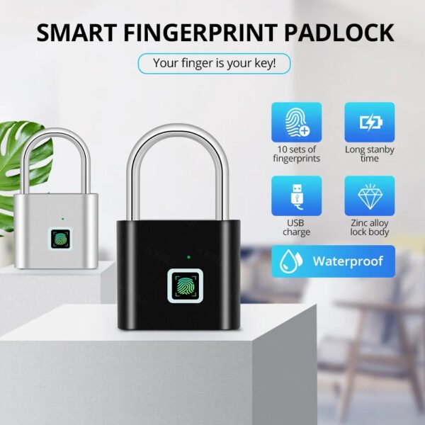 Smart Fingerprint Padlock - Image 3