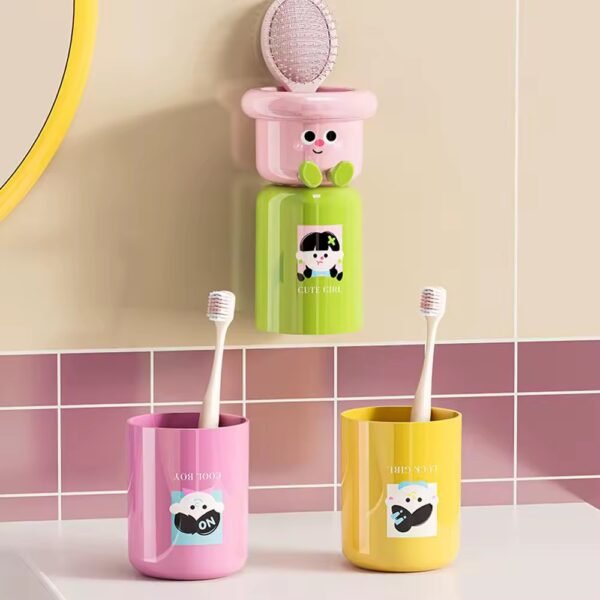 Cute Wall-Mounted Toothbrush Holder - Image 3